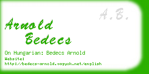 arnold bedecs business card